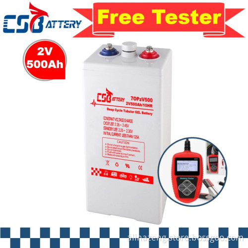 Csbattery 2V 420ah High-Capacity Tubular Gel Opzv Battery for Marine/Medical-Equipment/Alarm-System/Solar-Storage/AAA